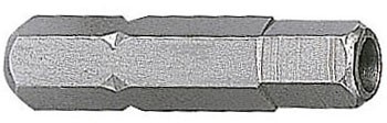BIT 1/4" SEXT. INT. C/FURO 25MM 3MM, 5 PCS.