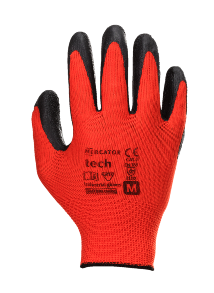 MERCATOR TECH RED LATEX GLOVE L