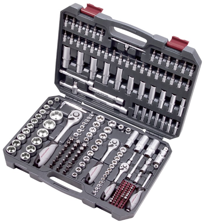BASIC LINE SOCKET WRENCH SET, 1/4, 3/8" AND 1/2", 200 PCS.