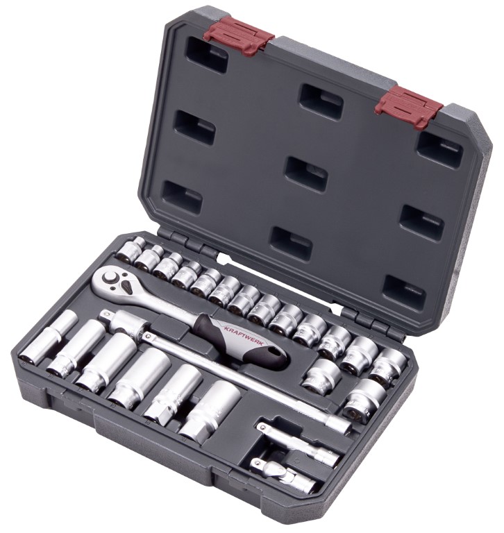 3/8" SOCKET WRENCH SET, BASIC LINE, 26 PCS.