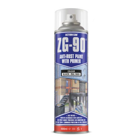 ACTION CAN - ZG90 BLACK ZINC SPRAY 500ML